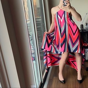 Express high low chain strap dress